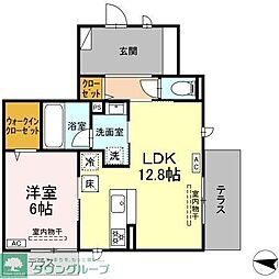 Vista Fuji 1LDKの間取図画像