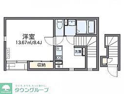 レオネクストシャルム唐沢 1Kの間取図画像