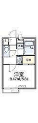 レオパレスサンピラー八幡 1Kの間取図画像