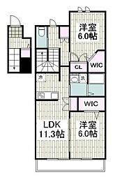 Bellavista 2LDKの間取図画像