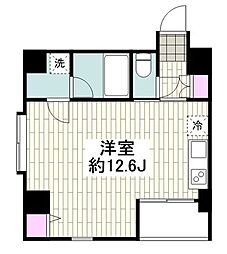 OMORI ワンルームの間取図画像