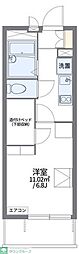 レオパレスバイオレット 1Kの間取図画像