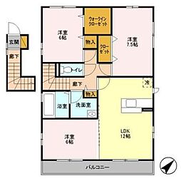 ラピュタ 3LDKの間取図画像