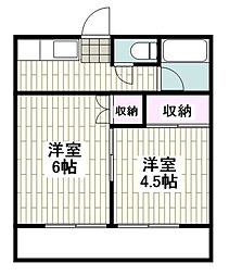 ミツワセンター 2Kの間取図画像
