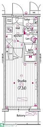 GALARIVERSIDE横濱南 1Kの間取図画像