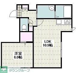 (仮称)六ッ川1丁目メゾン 1LDKの間取図画像