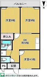 ヒヨシハイツ 3DKの間取図画像