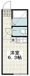 ユナイト根岸アイガーの杜 ワンルームの間取図画像