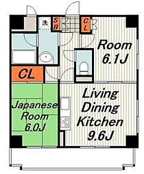 ルミエール 2LDKの間取図画像