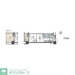 ラグゼナ磯子 1DKの間取図画像