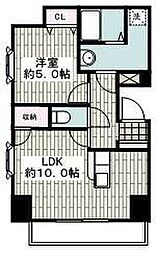 宮元町齋藤ビル 1LDKの間取図画像