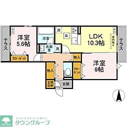 Belle Clair 杉田WEST 2LDKの間取図画像