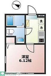 ラグーザ港南 1Kの間取図画像