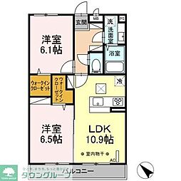 ブレッザ港南台 2LDKの間取図画像