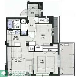 グランディア上大岡 2LDKの間取図画像