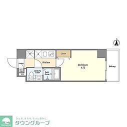 JR京浜東北・根岸線 川口駅 徒歩11分の賃貸マンション 10階1Kの間取り