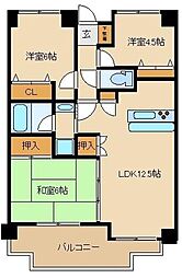 JR京浜東北・根岸線 与野駅 徒歩12分の賃貸マンション 2階2SLDKの間取り