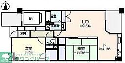 JR埼京線 与野本町駅 徒歩11分の賃貸マンション 4階2LDKの間取り