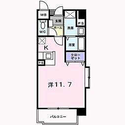 JR京浜東北・根岸線 西川口駅 徒歩7分の賃貸マンション 2階ワンルームの間取り