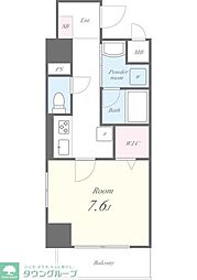 JR京浜東北・根岸線 川口駅 徒歩10分の賃貸マンション 5階1Kの間取り