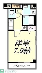 JR京浜東北・根岸線 与野駅 徒歩3分の賃貸マンション 3階1Kの間取り