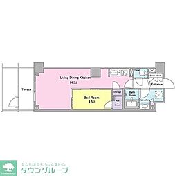 JR武蔵野線 東川口駅 徒歩3分の賃貸マンション 1階1LDKの間取り