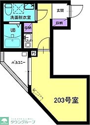 ギオンハウス川口並木 1Kの間取図画像