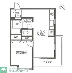 ピーターマンション北園壹番館 1LDKの間取図画像