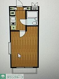 ソシアーレミラン中浦和PART1 1Kの間取図画像