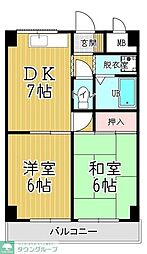 市両マンション 2DKの間取図画像