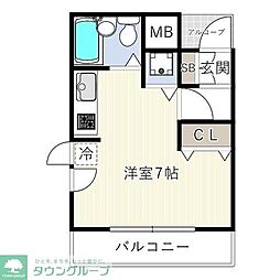 ウィンベルデュエット大宮NO13 ワンルームの間取図画像