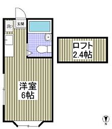 メゾンK&S ワンルームの間取図画像