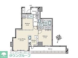 大宮サクラスクエアモール 2LDKの間取図画像