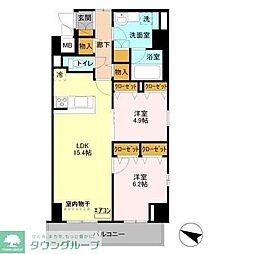GRANCOURTYONO 2LDKの間取図画像