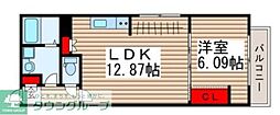 さいたま市浦和区仲町4丁目アパート 1LDKの間取図画像