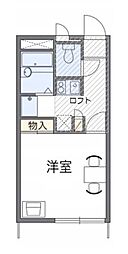 多摩都市モノレール 立川南駅 徒歩17分の賃貸アパート 2階1Kの間取り