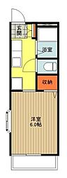 京王線 京王八王子駅 徒歩11分の賃貸アパート 1階1Kの間取り