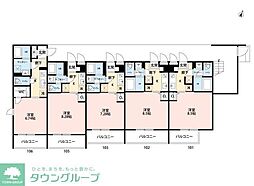 福生セイワレジデンス 3階1Kの間取り