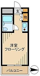 JR中央線 立川駅 徒歩7分の賃貸マンション 1階ワンルームの間取り