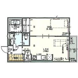 ガレージハウス　コートエンド 2階1LDKの間取り