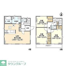 JR五日市線 武蔵増戸駅 徒歩7分の賃貸一戸建て 3LDKの間取り