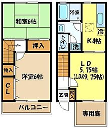 エーデルハイムスズキＢ 2LDKの間取り