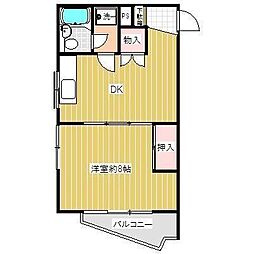 ドリーム東青梅 5階1DKの間取り