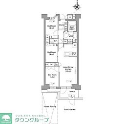 コンフォリア・リヴ八坂富士見 1階3LDKの間取り