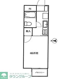 ハイツルミエール 1階1Kの間取り