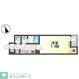 シルクネス 3階1Kの間取り