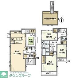 上水本町戸建 4LDKの間取り