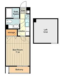 サンヴィアーレ　アスカ 1階1Kの間取り