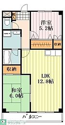 バードウェル 2LDKの間取図画像