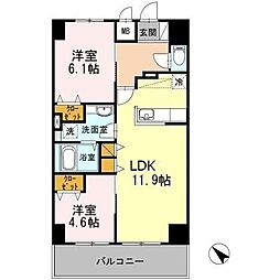YamazakiSekiyuBLD 2LDKの間取図画像
